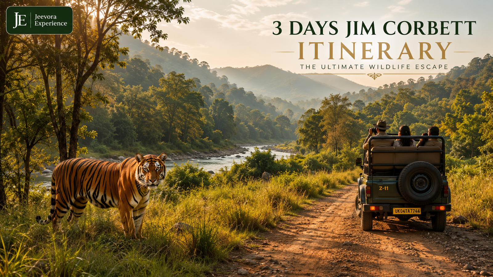 3 days jim corbett itinerary featuring jeep safari and Bengal tiger in Jim Corbett National Park