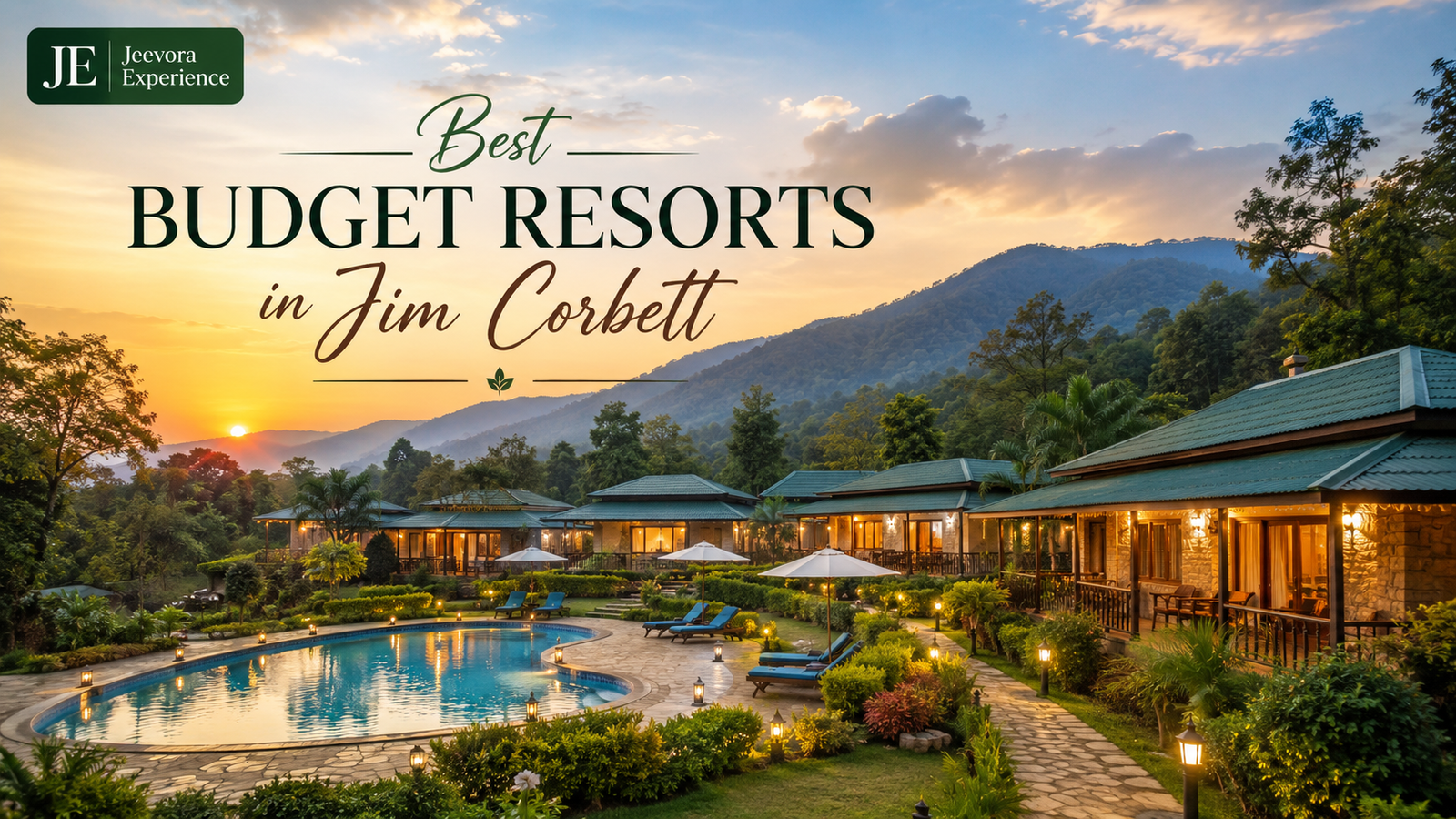 Beautiful budget resort surrounded by lush greenery near Jim Corbett National Park with comfortable cottages and scenic natural surroundings.
