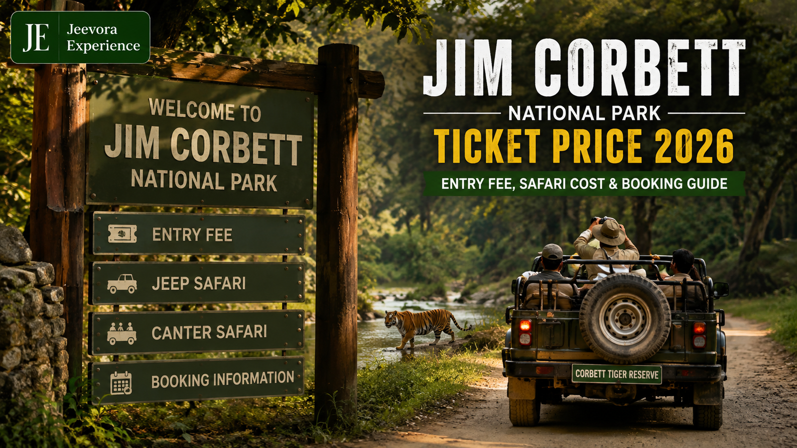 Jim Corbett National Park ticket price 2026 and safari booking