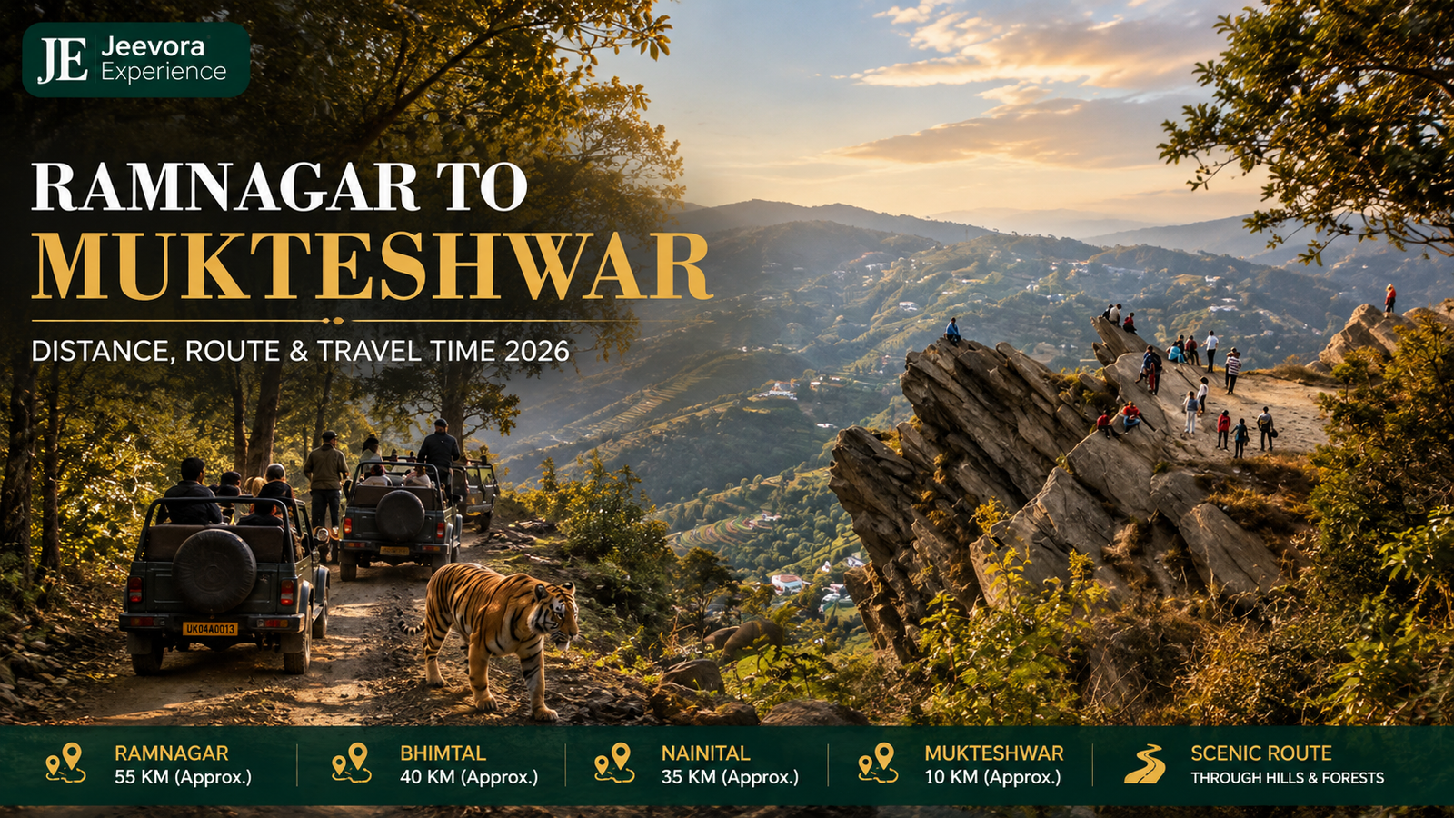 Ramnagar to Mukteshwar scenic mountain road route