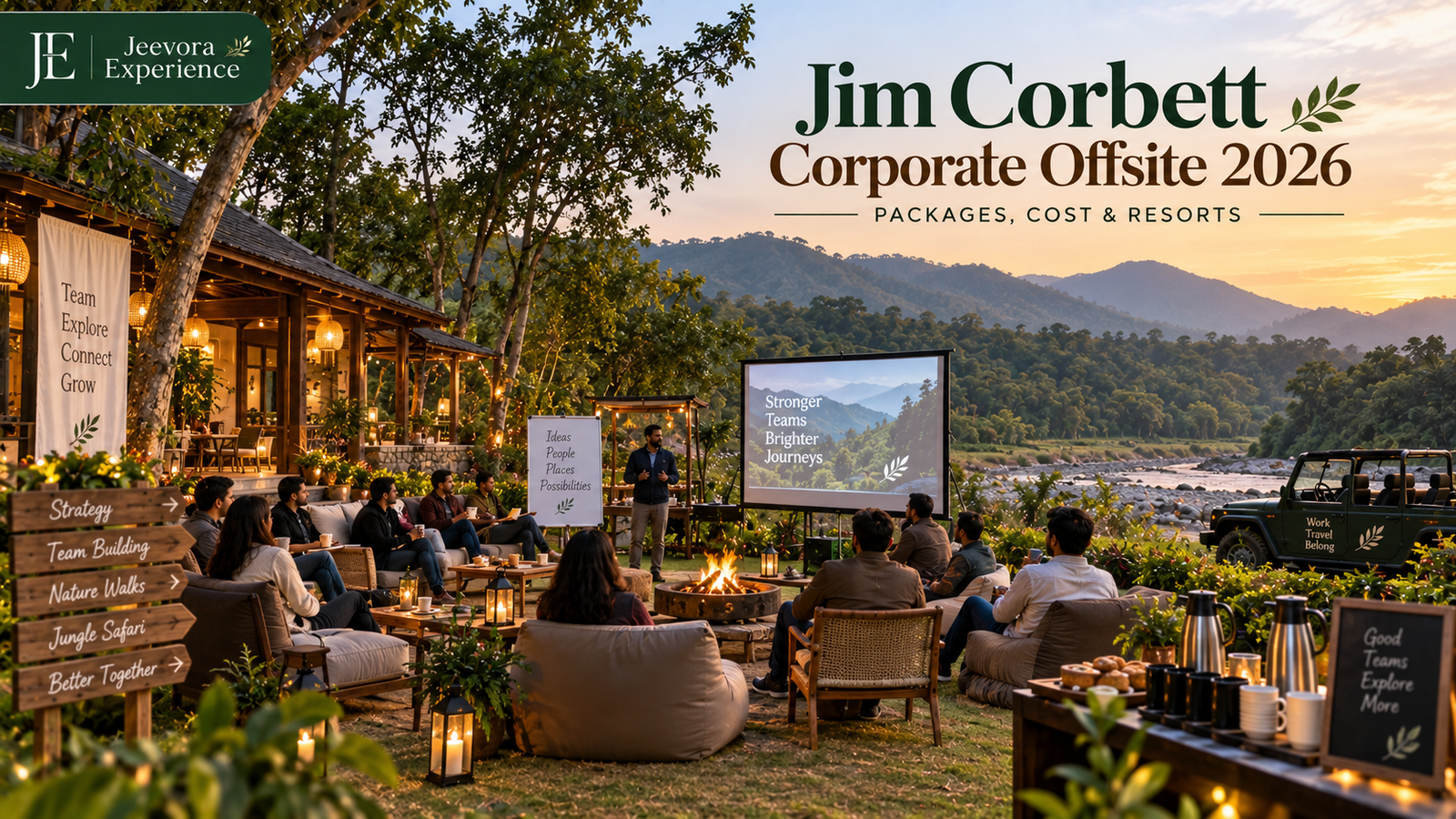 Jim Corbett corporate offsite 2026 with team building and resort activities