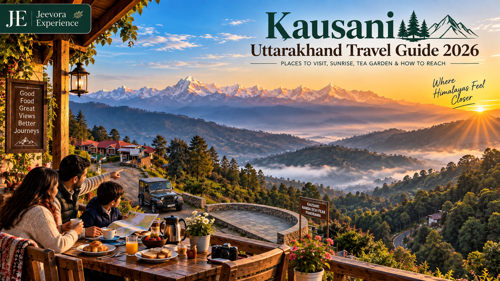 Kausani Uttarakhand travel guide with Himalayan mountain views
