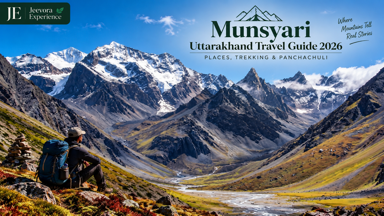 Munsyari Uttarakhand with Panchachuli Himalayan mountain views