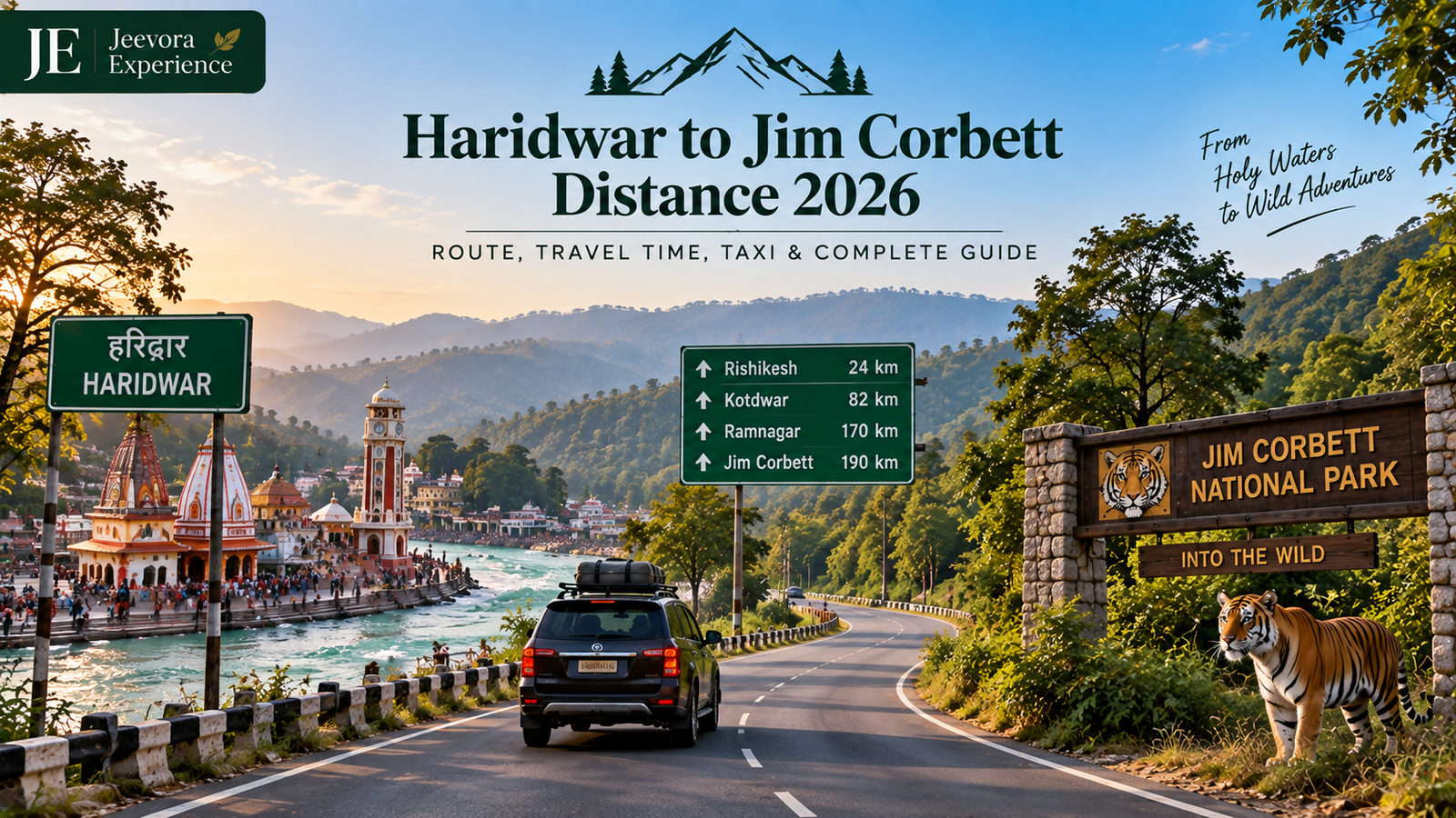 Haridwar to Jim Corbett road route and travel distance