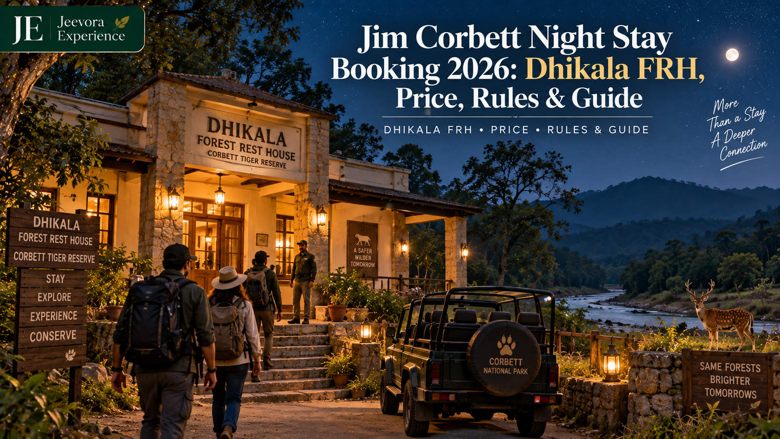 Jim Corbett night stay at Dhikala Forest Rest House 2026