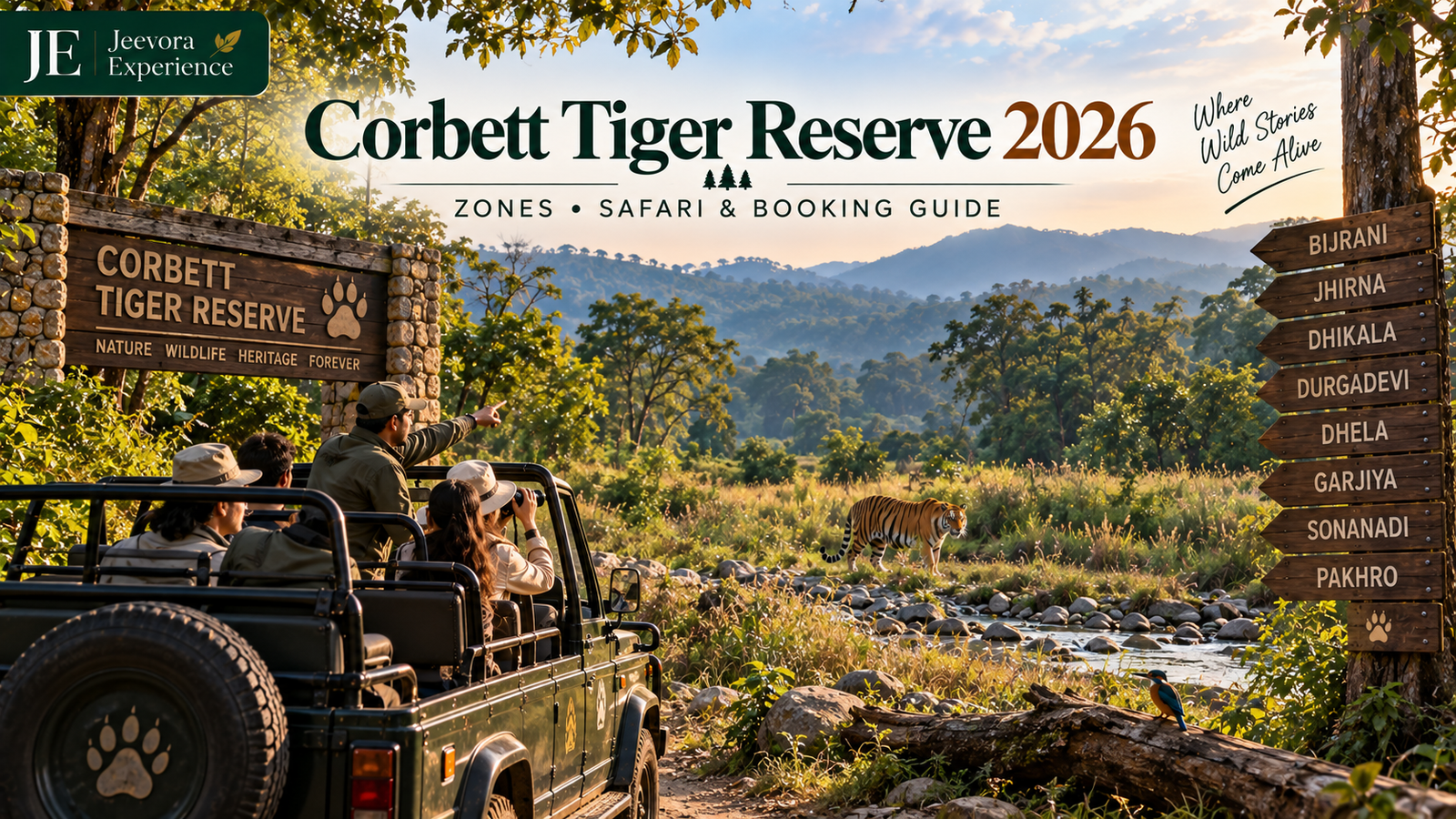 Corbett Tiger Reserve 2026 safari with forest and wildlife