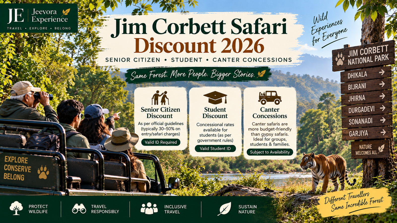 Jim Corbett Safari Discount 2026 for senior citizens and students