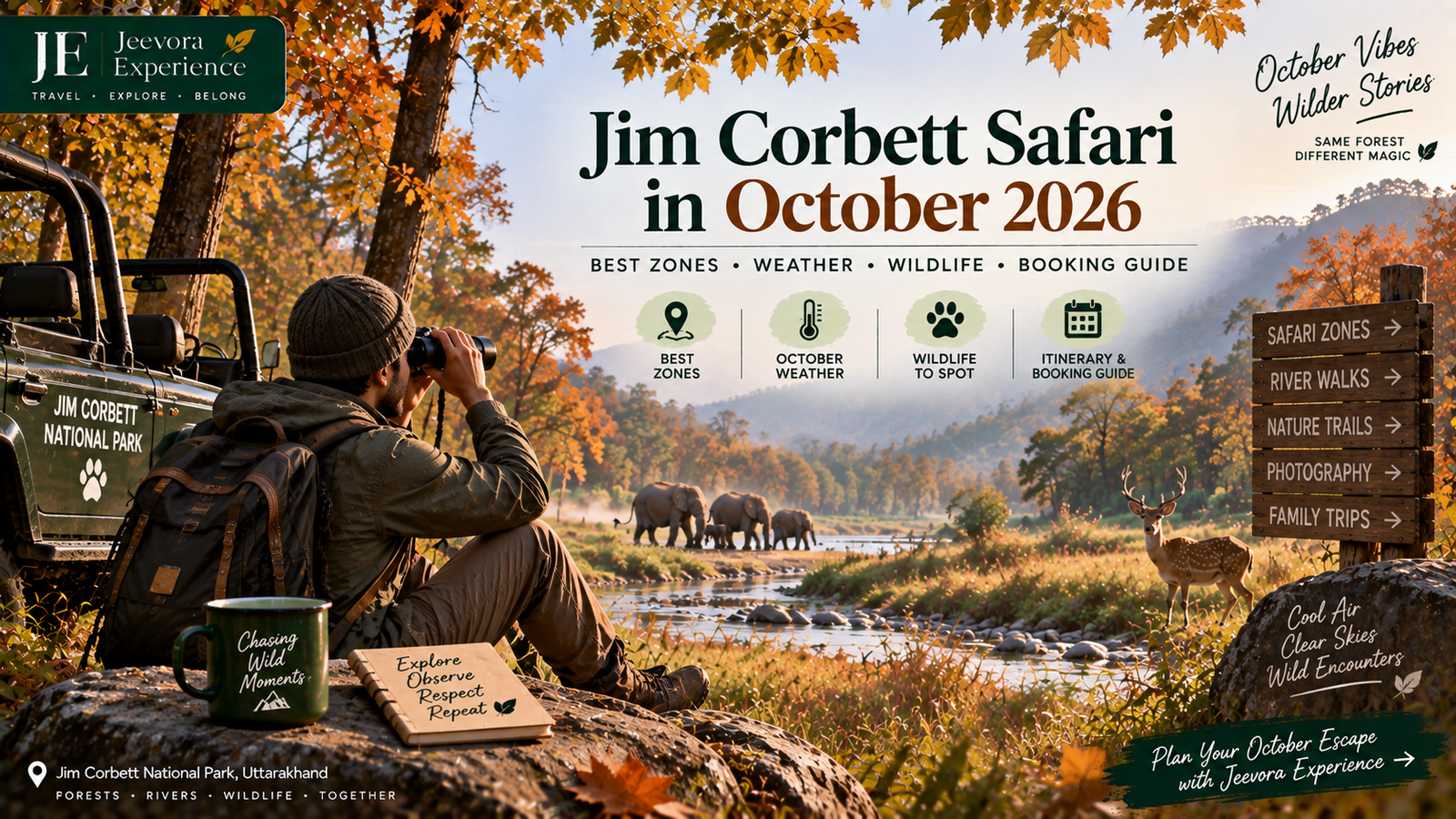 Jim Corbett Safari in October 2026 – Wildlife Safari & Forest Experience