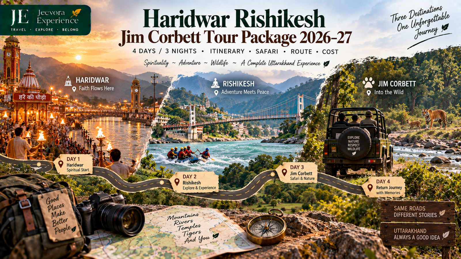 Haridwar Rishikesh Jim Corbett Tour Package 2026-27 itinerary and safari