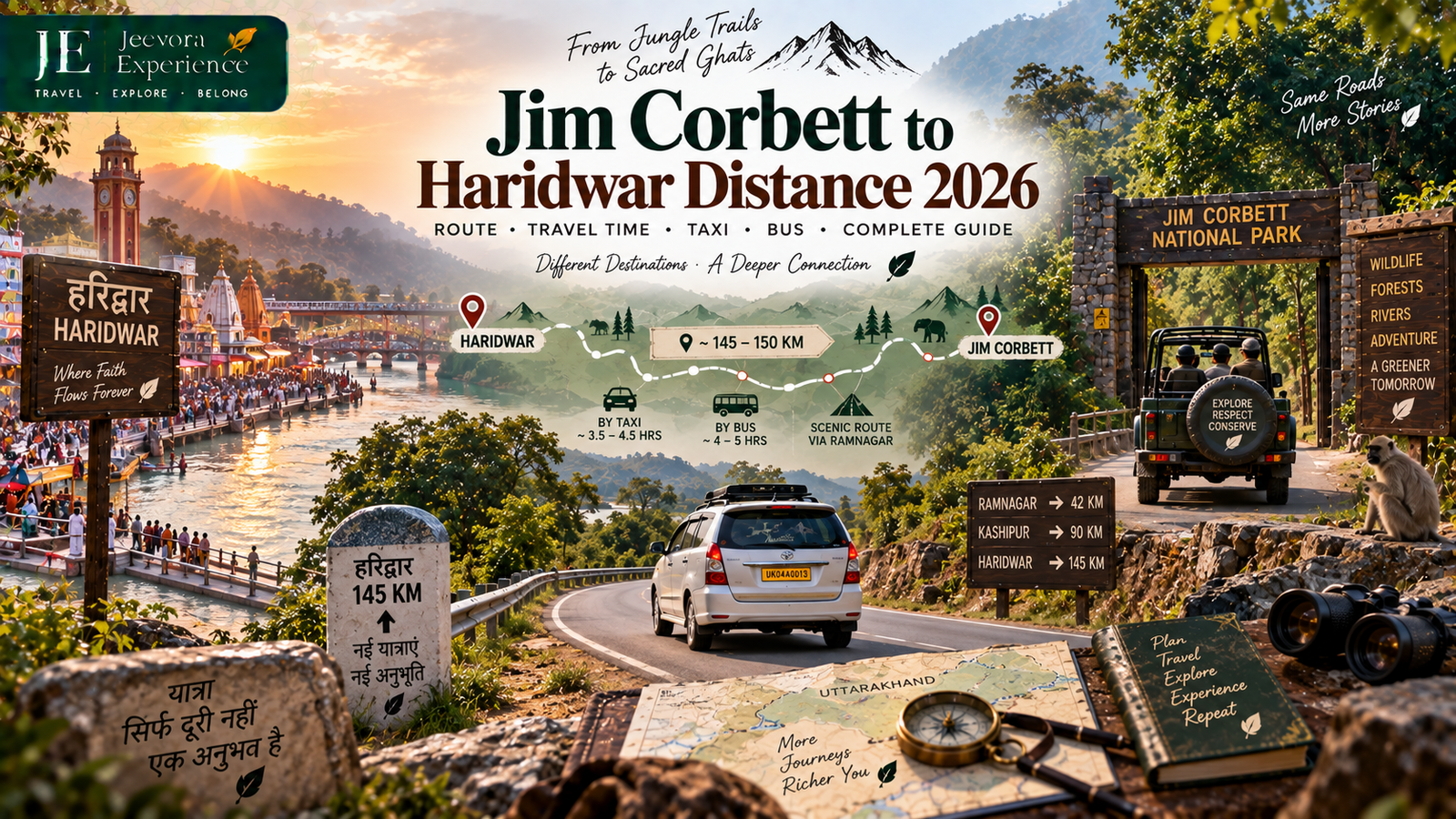Jim Corbett to Haridwar distance 2026 route and travel guide