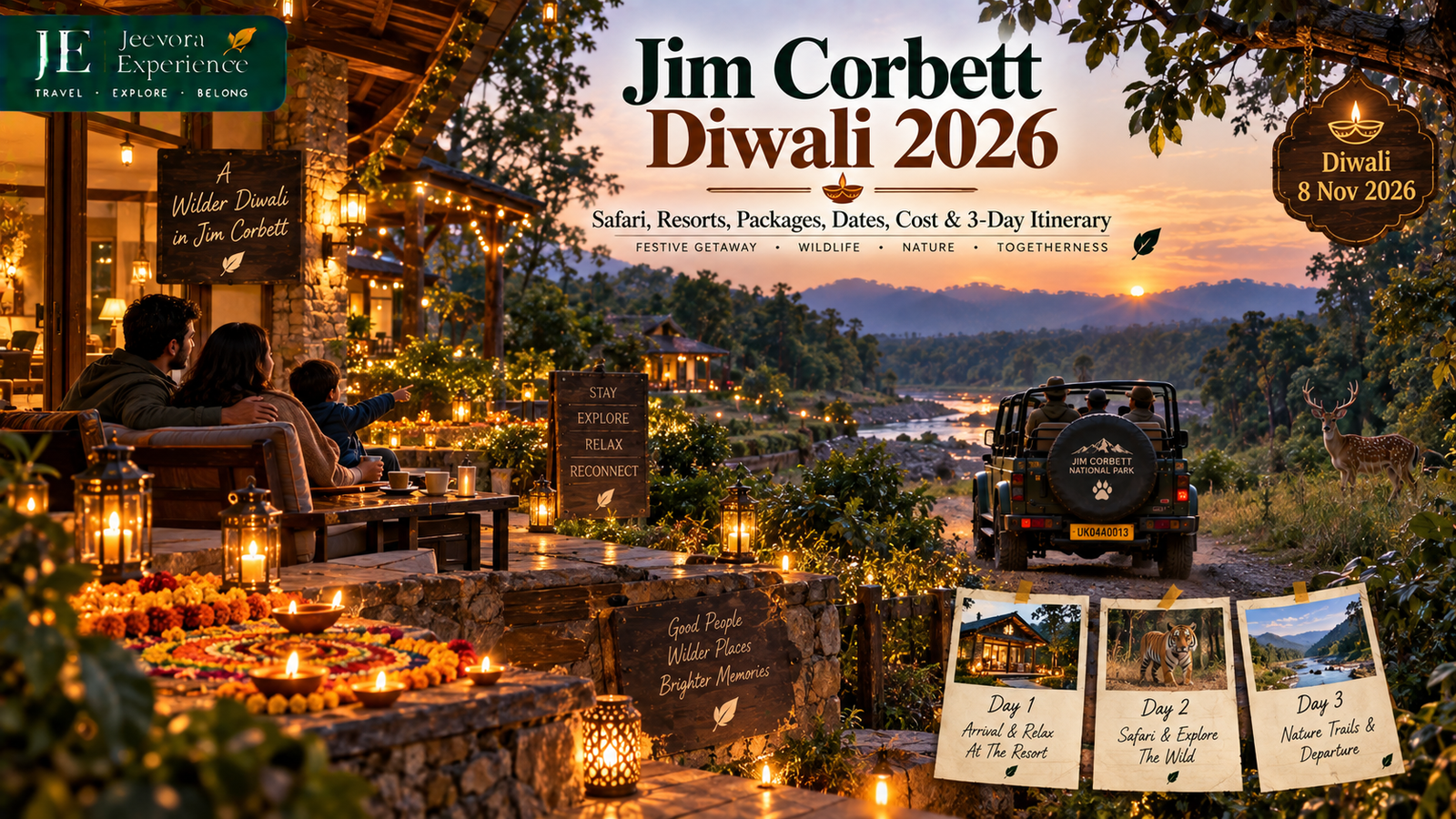 Jim Corbett Diwali 2026 safari resort stay and festive travel guide