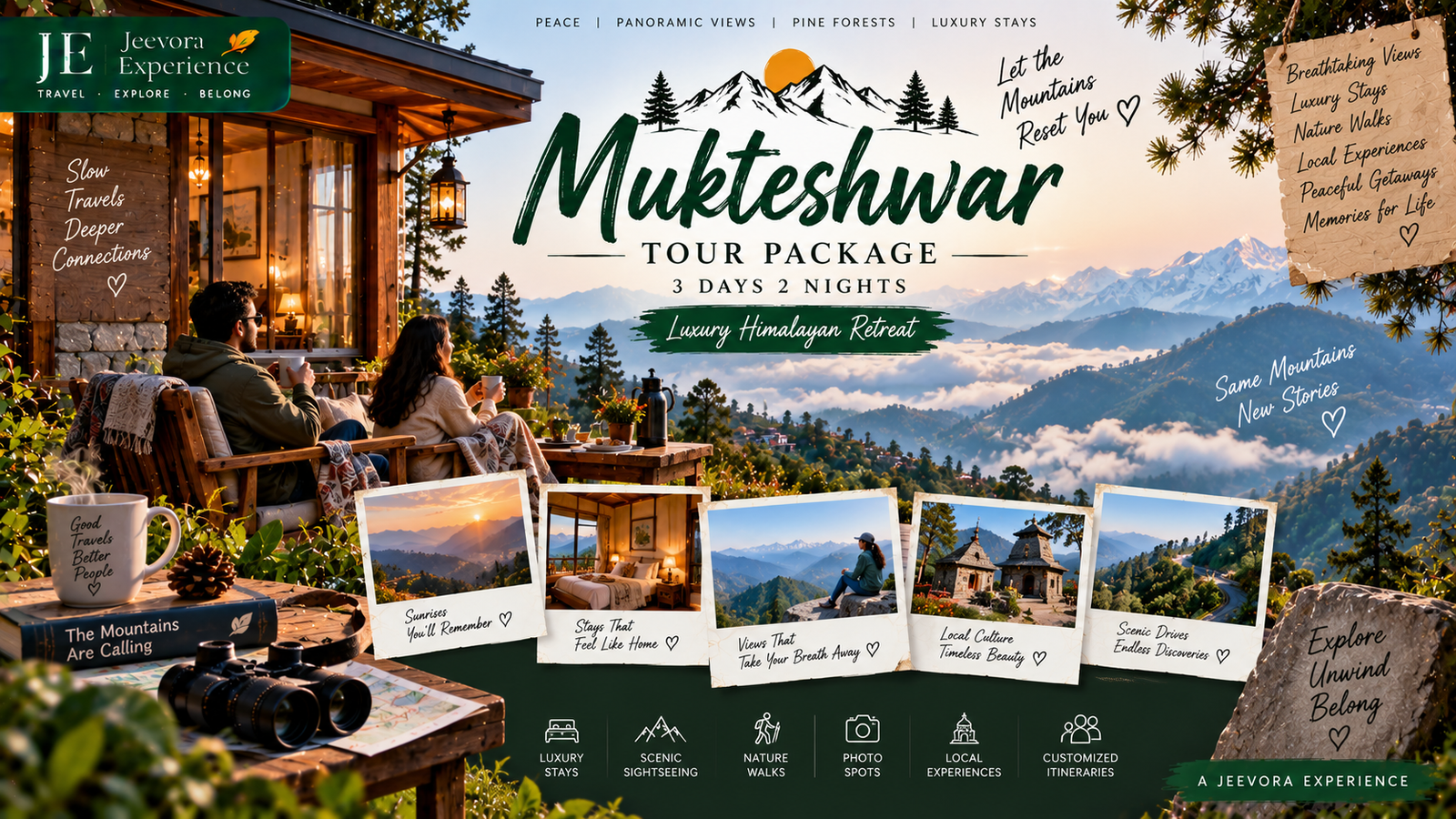 Mukteshwar Tour Package 3 Days 2 Nights with Luxury Himalayan Retreat