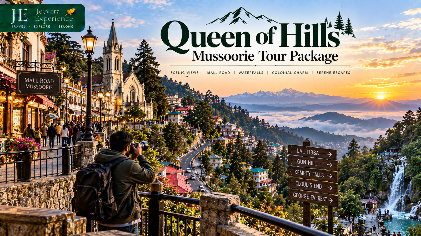 Mussoorie Tour Package 4 Days 3 Nights with Kempty Falls and Himalayan Views